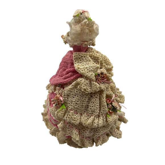 Vintage Annie's Attic February 1993 Pink Victorian GWTW Dress Handmade Doll - Picture 5 of 12